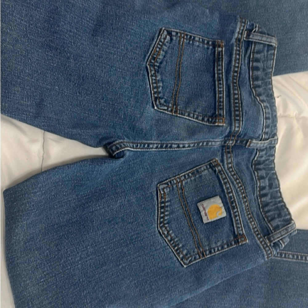 Blue Denim Jeans with Logo Patch